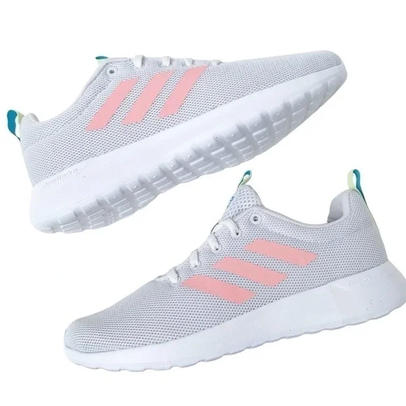 adidas Lite Racer CLN EG3049 Gray Pink Lace Up Running Shoes Size US 7.5 - Picture 7 of 12